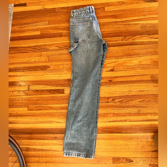 Zara Straight Leg Cargo Jeans - Size 24 - Picture 3 of 4